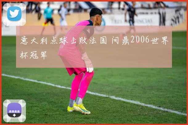 意大利点球击败法国 问鼎2006世界杯冠军